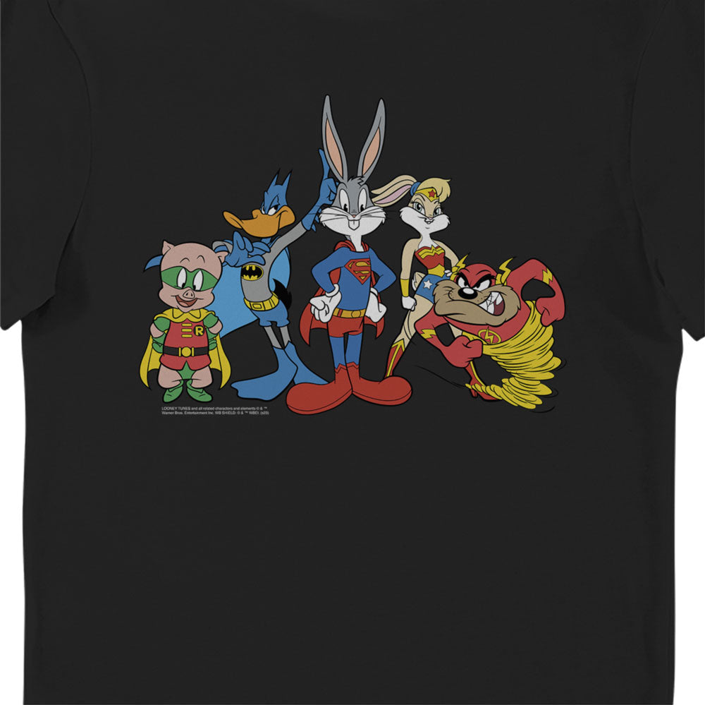 Looney Tunes & DC Comics Justice League Characters Adults T-Shirt