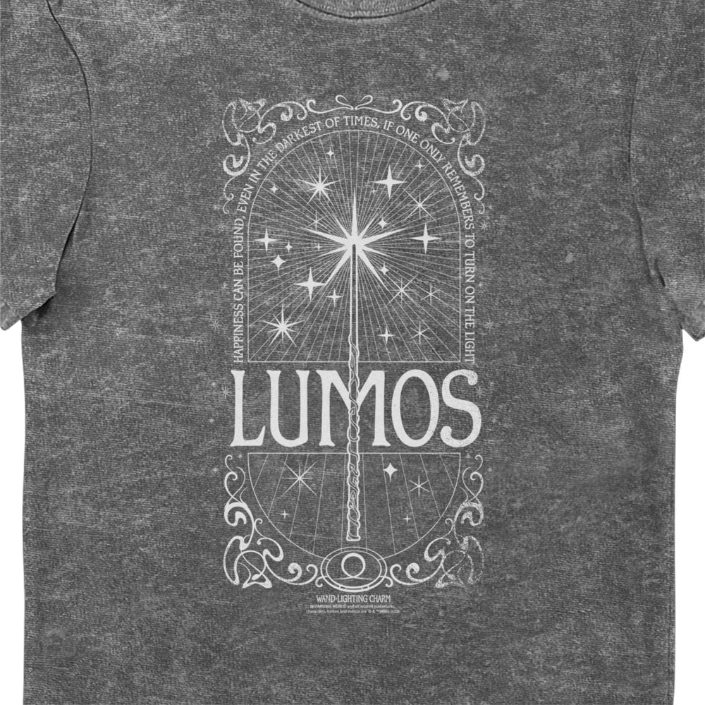 Harry Potter Lumos Wand Eco Stonewash Adults T-Shirt