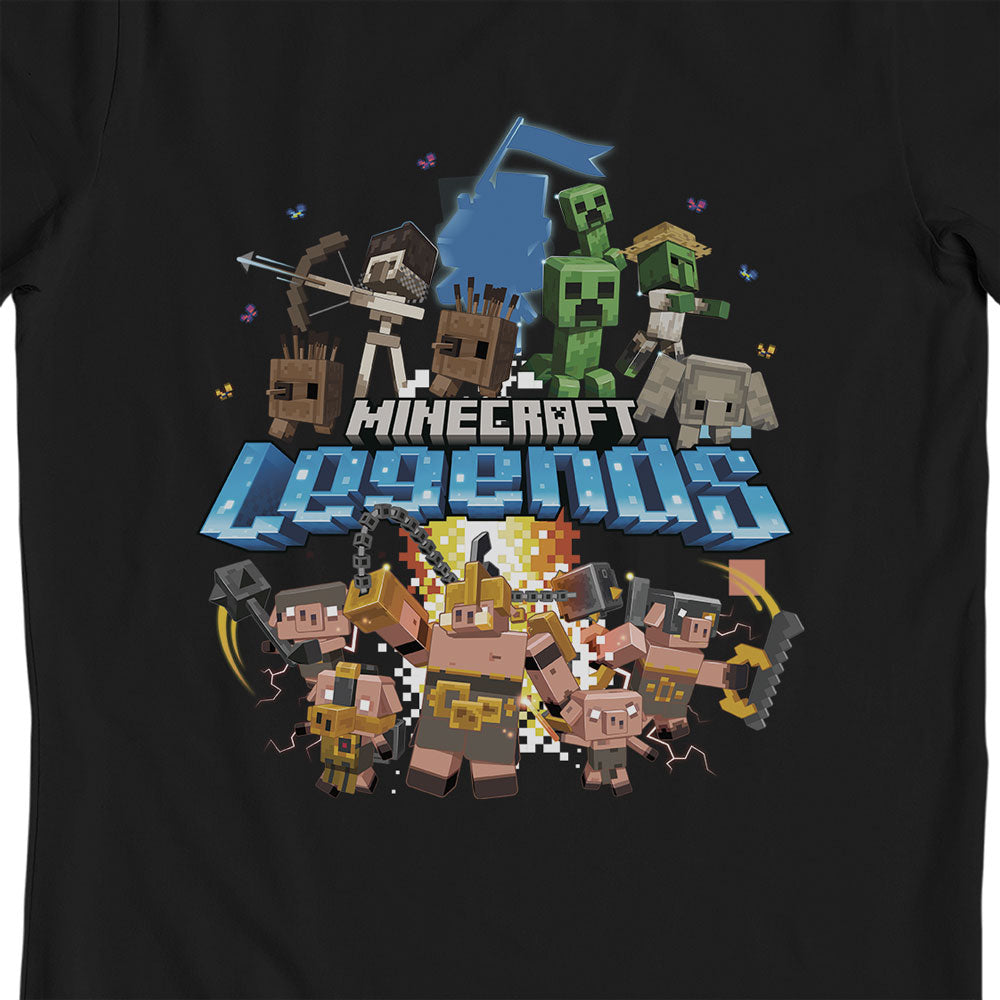 Minecraft Legends Allies vs Piglin Mobs Kids T-Shirt