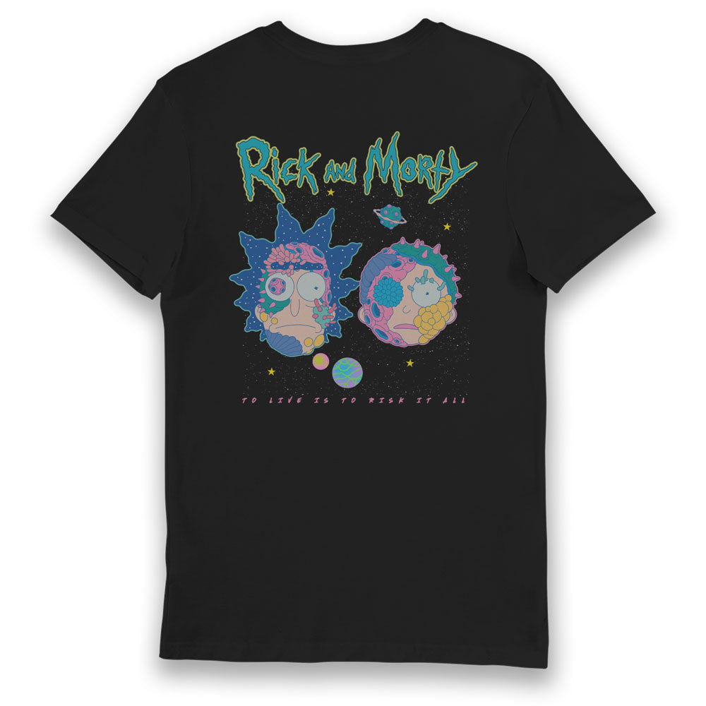 Rick and Morty Space To Live Is To Risk It All Adults T-Shirt