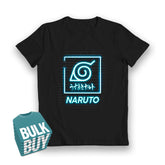 Naruto Shippuden Hidden Leaf Village Glow in the Dark Kids T-Shirt Bulk Buy