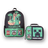 Minecraft Backpack With Lunch Bag Kids Back To School 2 Piece Set