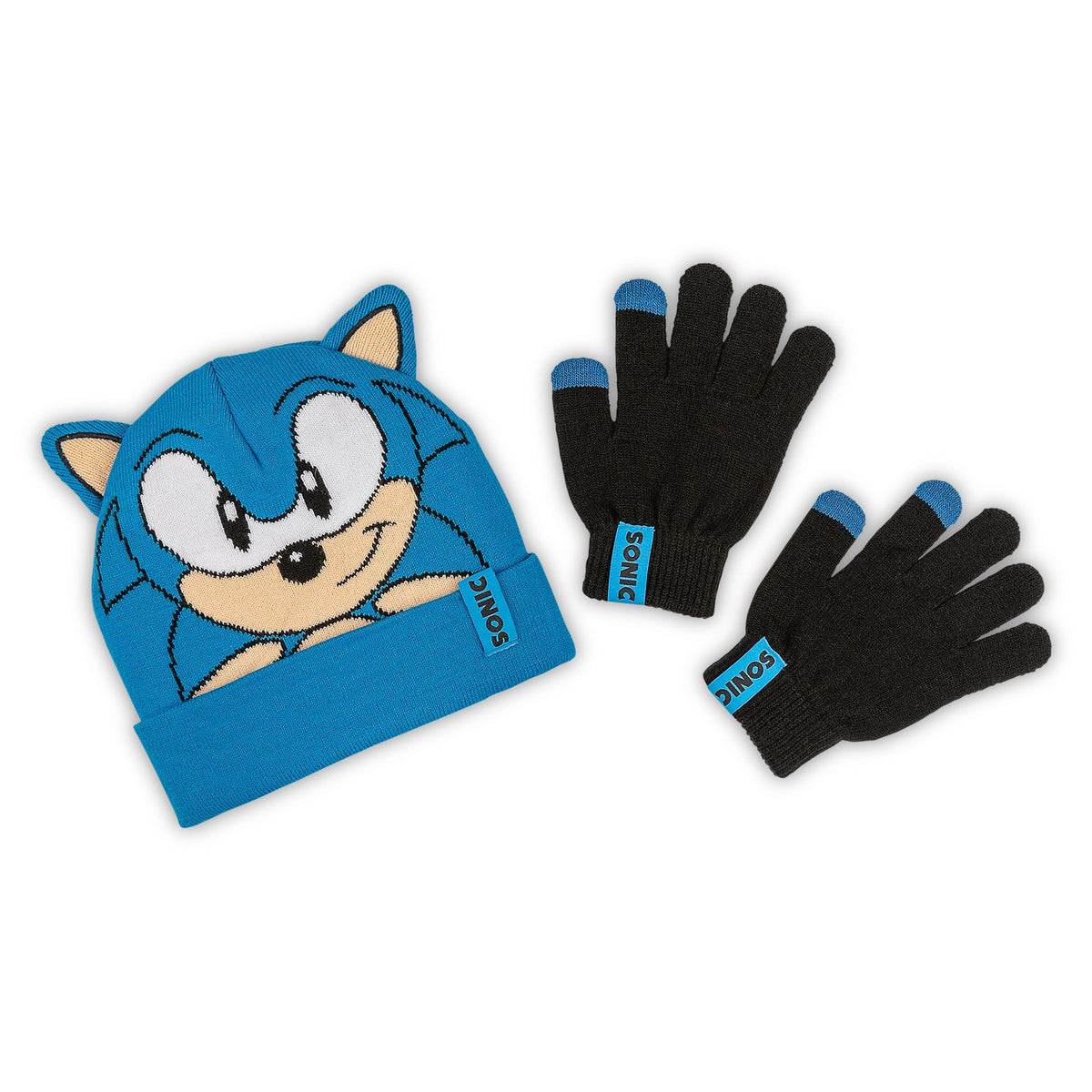Sonic The Hedgehog Character Kids Beanie & Glove Set