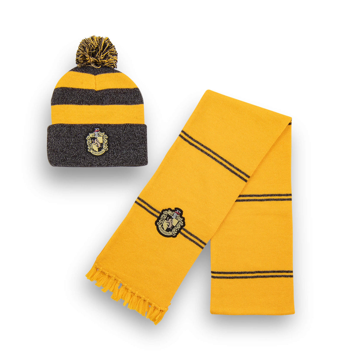 Harry Potter Hufflepuff Adults Hat and Scarf Winter Set